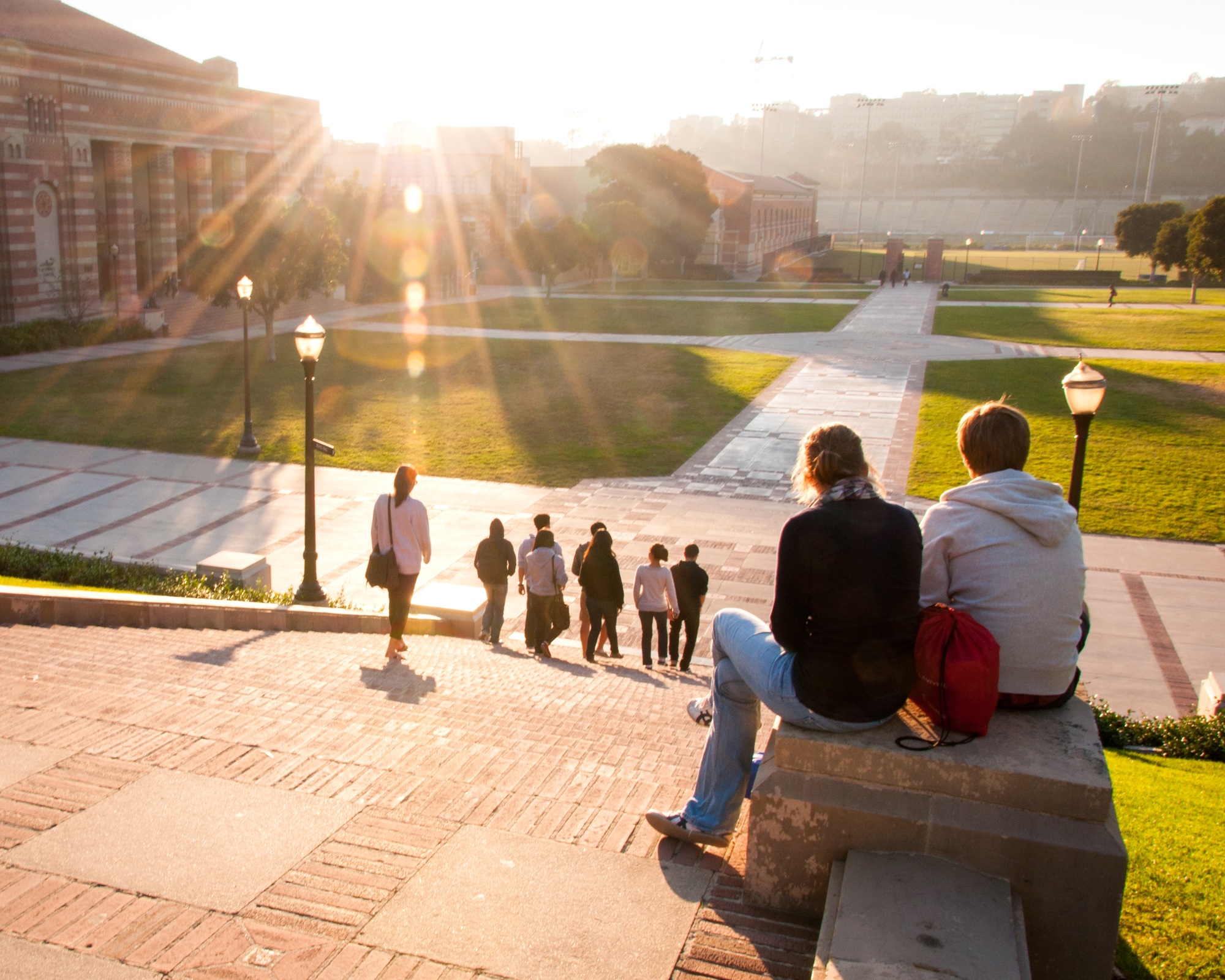 Students at university campus